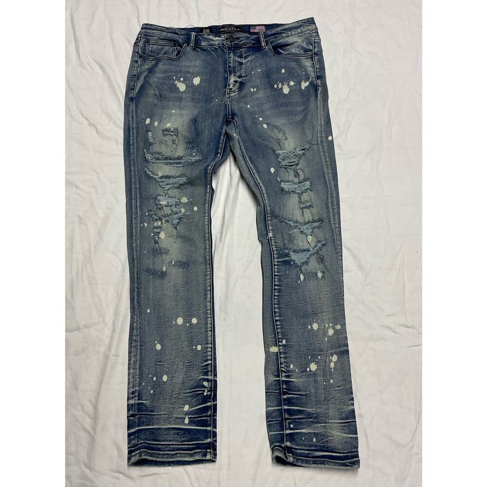 DAMATI UPSCALE Exclusive Fashion Distressed Men’s Denim Blue Jean Size W40 X31
